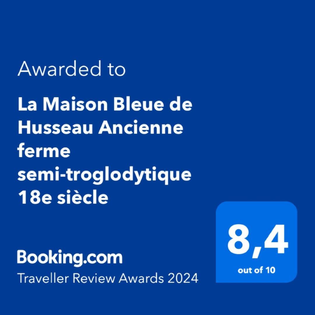 La Maison Bleue De Husseau Ancienne Ferme Semi-Troglodytique 18E Siecle Vila Montlouis-sur-Loire Exterior foto